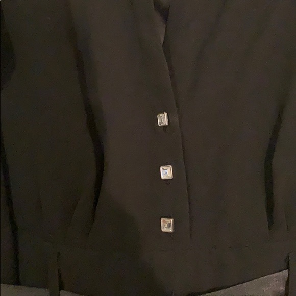 Vintage Black Chiffon and Satin Formal Dress - Picture 2 of 7